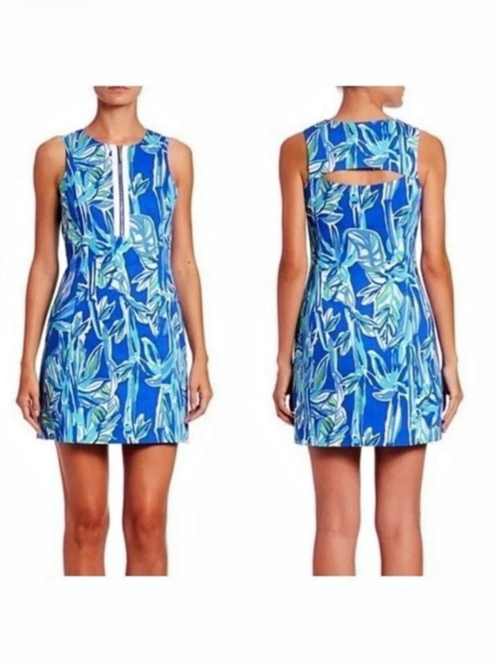 Lilly Pulitzer Penelope Shift Dress Blue Crush Bamboo EXCELLENT